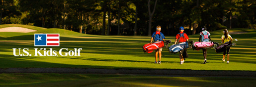 Junior golfers during a lesson