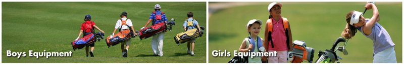 Ragazzi con attrezzatura U.S. Kids Golf